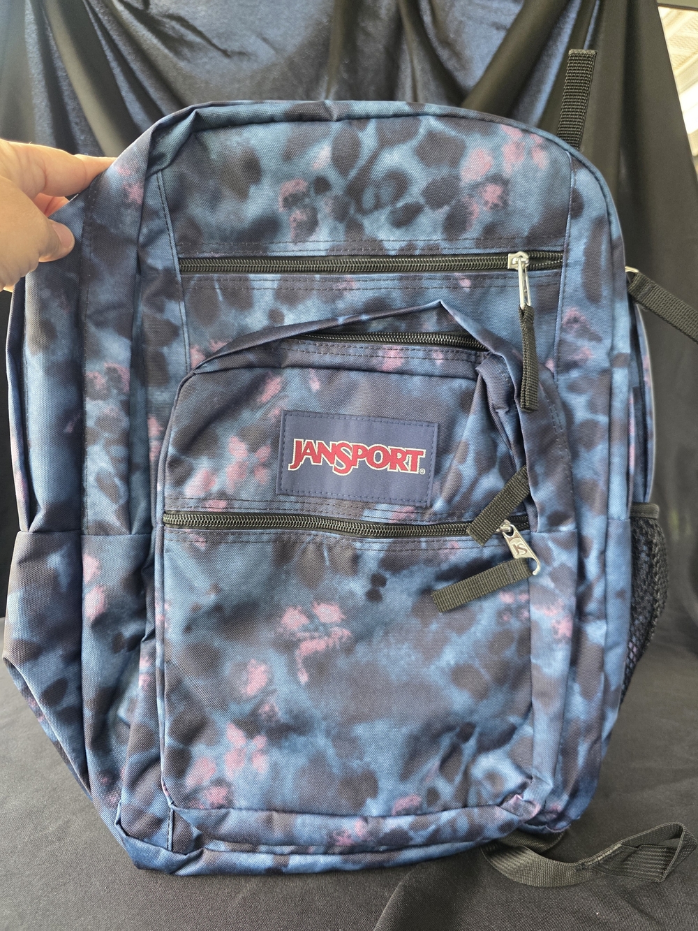 Jansport Blue and Pink Tie-Dye Backpack